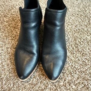 Dolce Vita Black Leather Ankle Booties